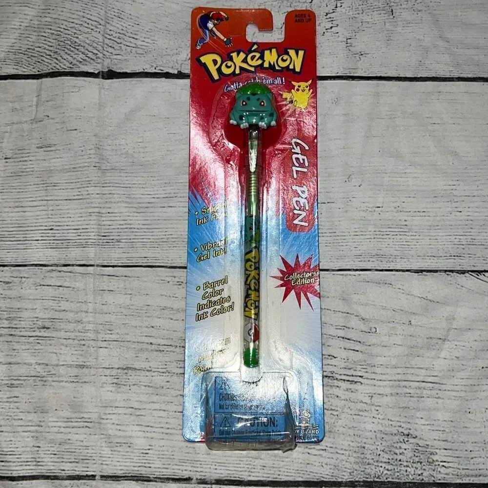 NEW 1999 Pokémon Bulbasaur Collectors Edition Gel Pen Green Ink .7 mm Point READ